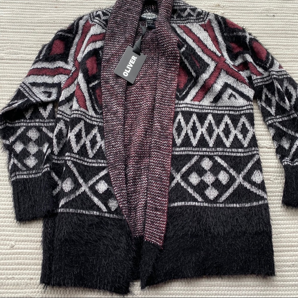 NWT NATIVE Print Cardigan Medium